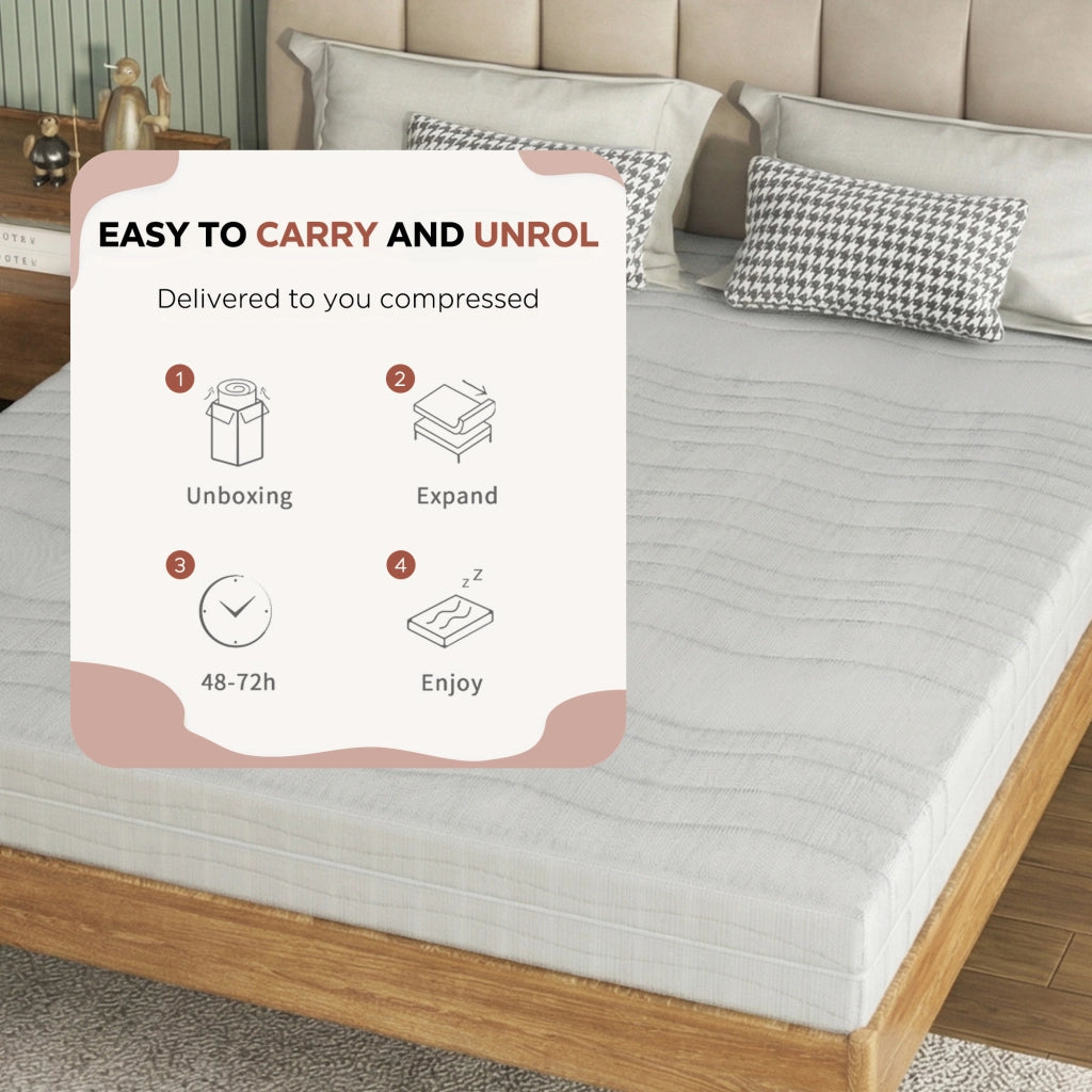 Materasso in schiuma fredda ergonomico bianco 160x200 cm