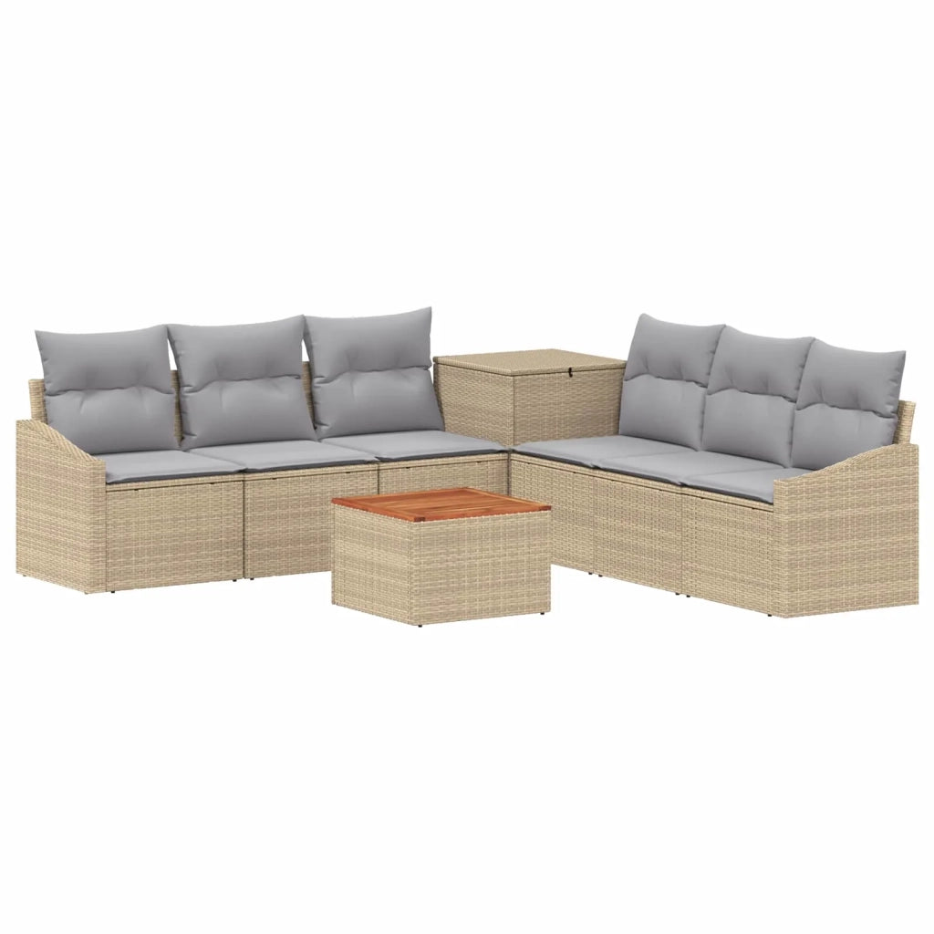 Set di divani 8 pz Beige e Grigio Chiaro 3448235