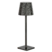 LAMPADA TAVOLO TOUCH LED MODERNA RICARICABILE RISTORANTE GRIGIO CANNA FUCILE G02