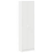 Armadio moderno 55 x 25 x 189 cm capiente design elegante legno ingegnerizzato bianco 02_0055915