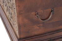 Cassapanca in massello di mango intagliato