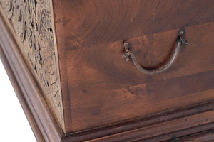 Cassapanca in massello di mango intagliato