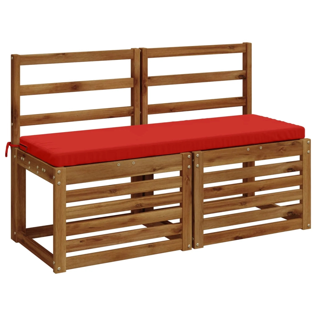 Cuscini per Panchina a 2 Pezzi SOEST 2 pz 100% Poliestere Rosso 948841