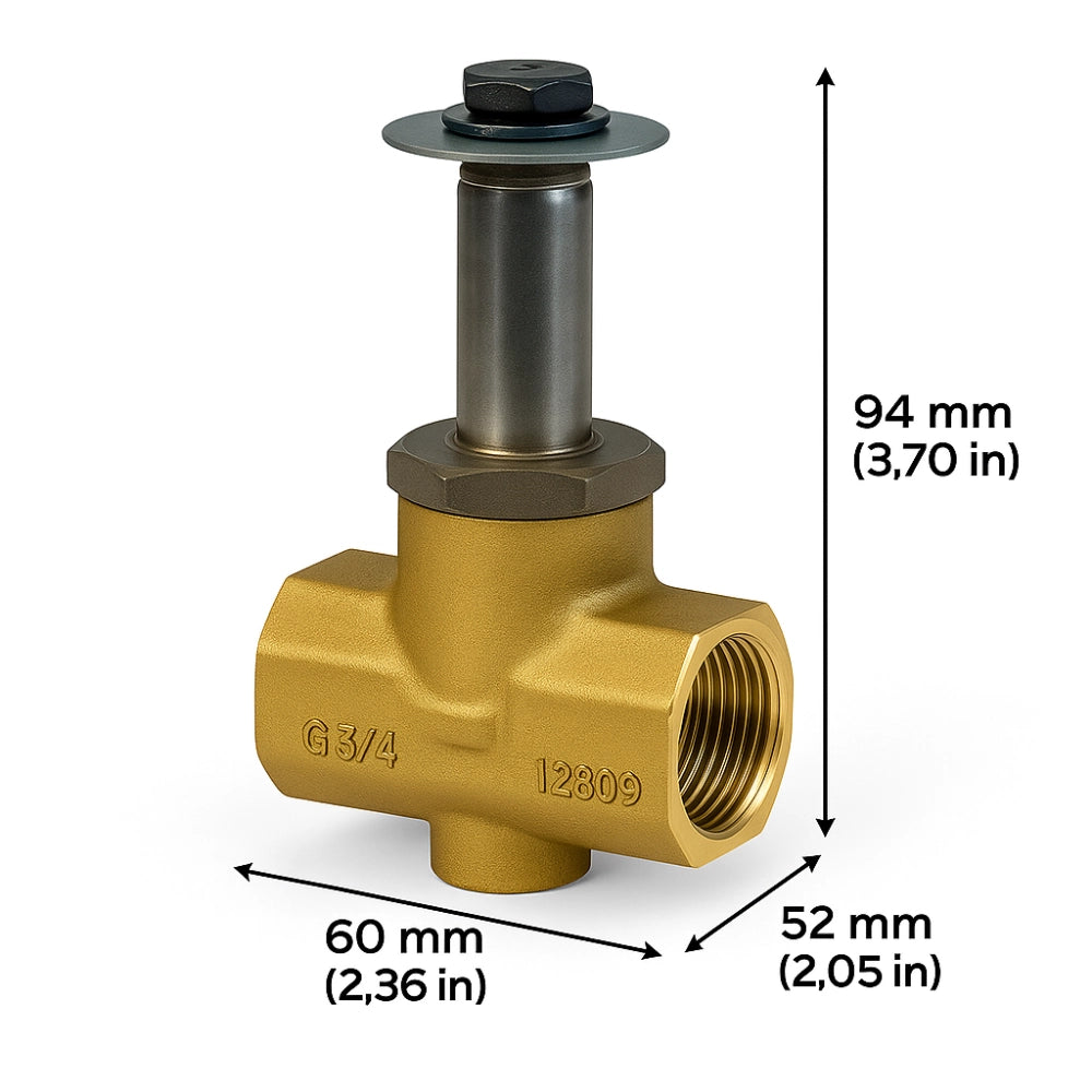 Fantini cosmi m20e7 valvola a solenoide 2 vie nc ottone passaggio 7 mm