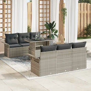 Set Divano da Giardino 7 pcs Grigio chiaro polyrattan 3348208