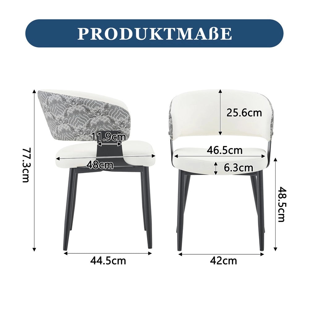Sedie da Pranzo Set 2 Pezzi Stile Retr¨° ¨C MINIMAL ¨C Similpelle con Braccioli e Gambe in Legno