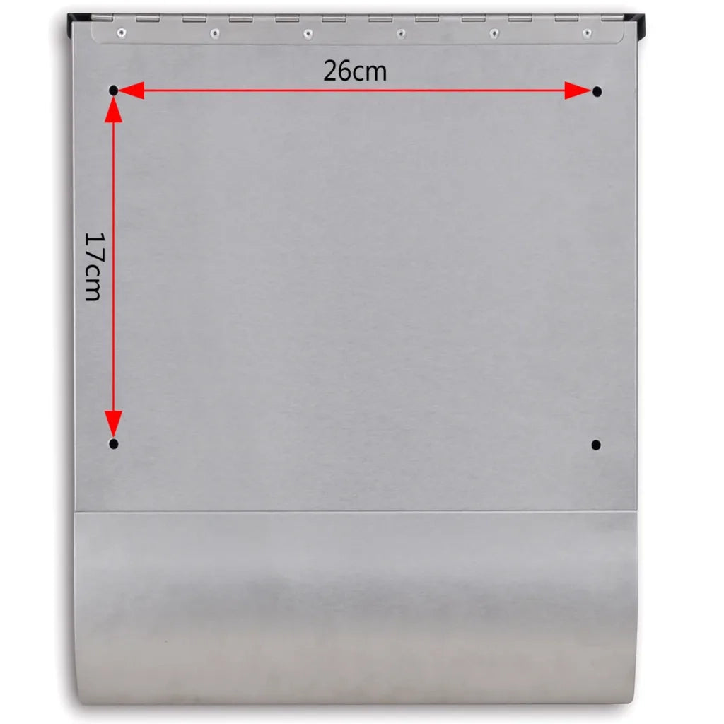 Casetta della posta in acciaio inossidabile 31 x 10,5 x 33,5 cm CFW7059464