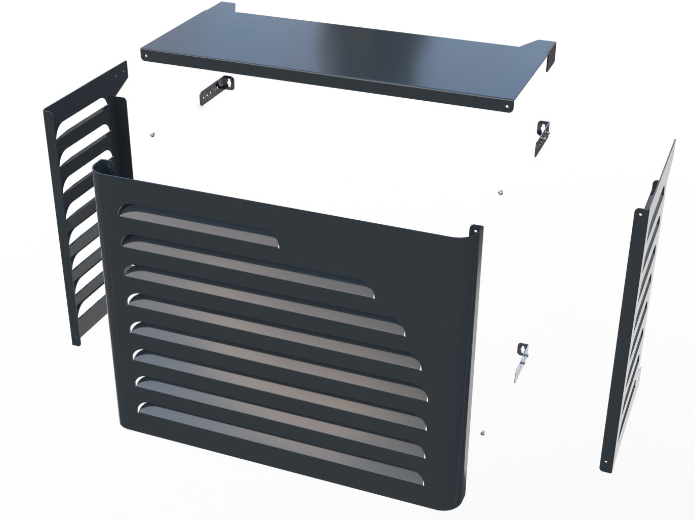 Copri Condizionatore 105x95x65 cm in Alluminio Curve L Antracite