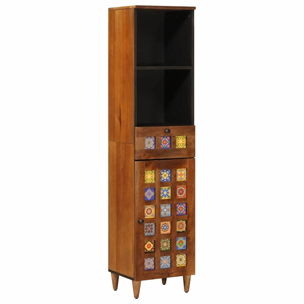 Mobile da Bagno con cassetto con porta Noce 38 x 33 x 160 cm 4018246