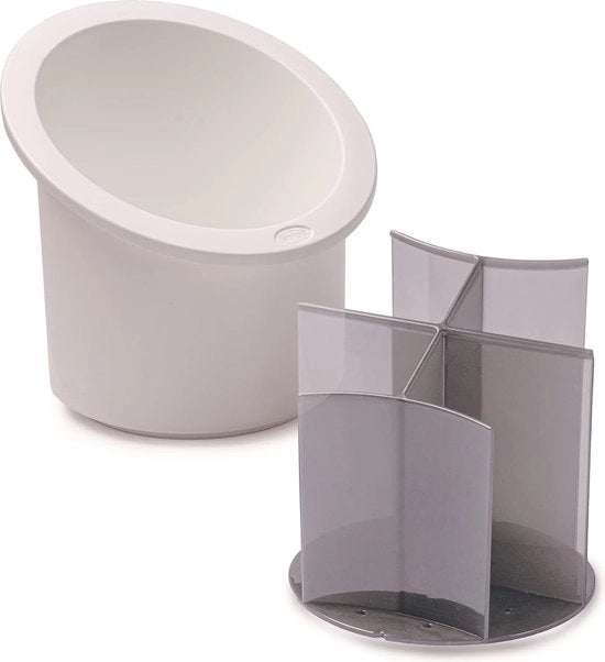 Sistema di asciugatura per posate con distributore rimovibile | Sistema di asciugatura per posate bianco e grigio | Supporto per posate | 100% realizzato in Italia | BPA e ftalati liberi