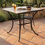 Tavolo da Giardino Quadrato con piano in Mosaico 80x80 - NEVIL