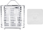 Supporto per forchette in acciaio inossidabile - Riciclato - 16x8x14cm - Supporto per posate