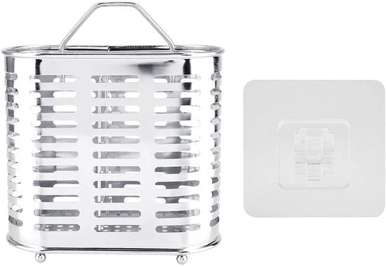 Supporto per forchette in acciaio inossidabile - Riciclato - 16x8x14cm - Supporto per posate