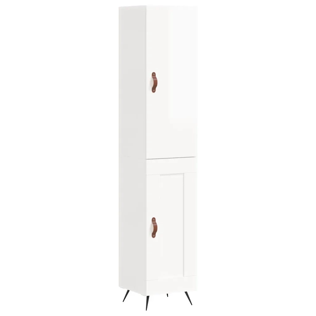 Credenza 34,5x34x180 cm in Legno Multistrato Bianco Lucido 3199083