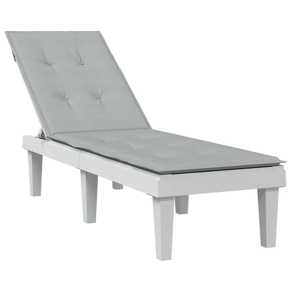 Cuscino per Sdraio Grigio Chiaro Mélange (75+105)x50x3 Tessuto 4002487