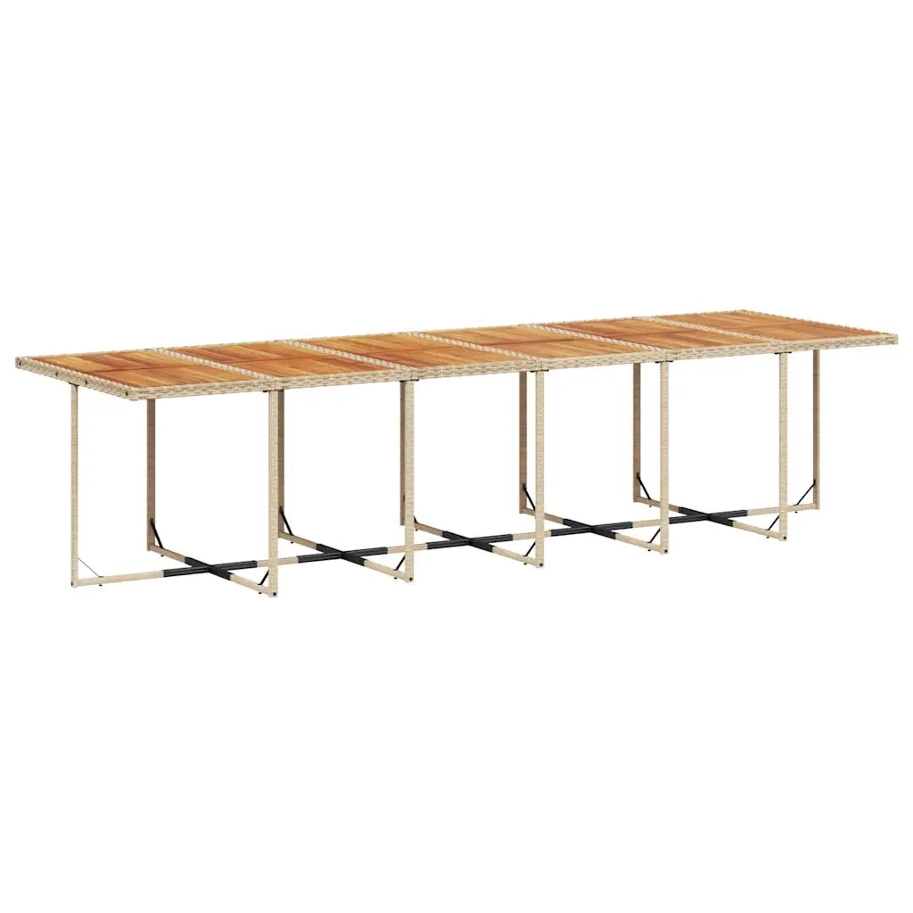 vidaXL Set da Pranzo da Giardino 17 pz con Cuscini Beige in Polyrattan