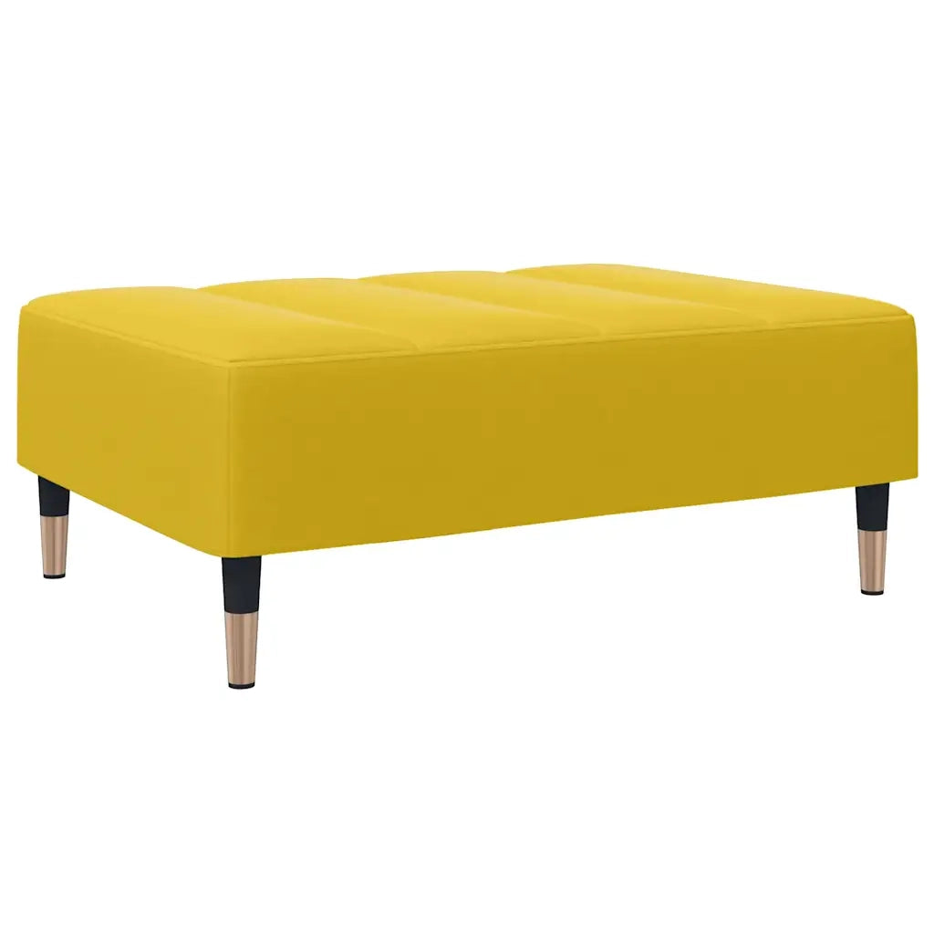 Poggiapiedi Giallo 77x55x31 cm in Velluto 4007397