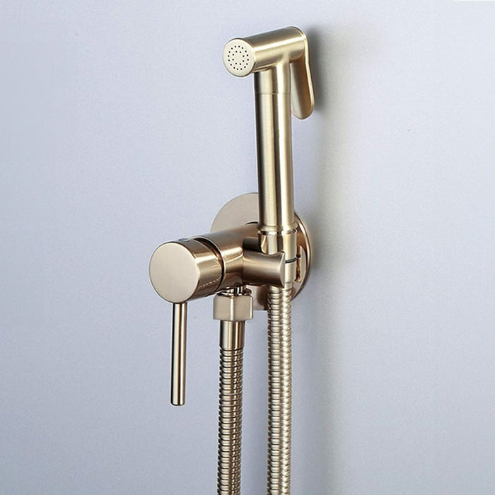 Rubinetto Bidet Rea Lungo Loop Gold Brush