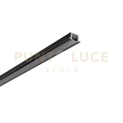 PROFILO BERLINO NERO CON TAPPI E STAFFETTE INCLUSI 200X2,5X1,2CM AD INCASSO