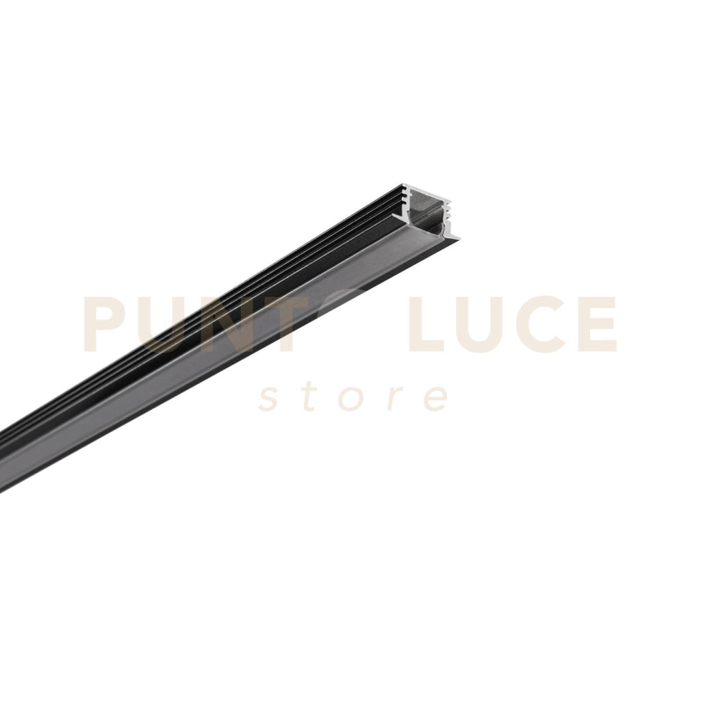 PROFILO BERLINO NERO CON TAPPI E STAFFETTE INCLUSI 200X2,5X1,2CM AD INCASSO