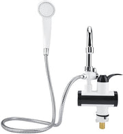 Regolazione temperatura rubinetto riscaldante - Dispensatore acqua calda fredda diretta - 360 gradi di rotazione - Rosso marrone - Testa doccia - Adatto per la stanza da bagno