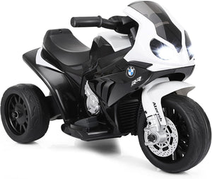 BMW Moto Cavalcabile per Bambini, Moto Giocattolo con Rotelle, Fari, Funzione Musica, Motocicletta a 3 Ruote, Regalo Perfetto per Bambini, 66 x 37 x 44,5 cm (Nero)