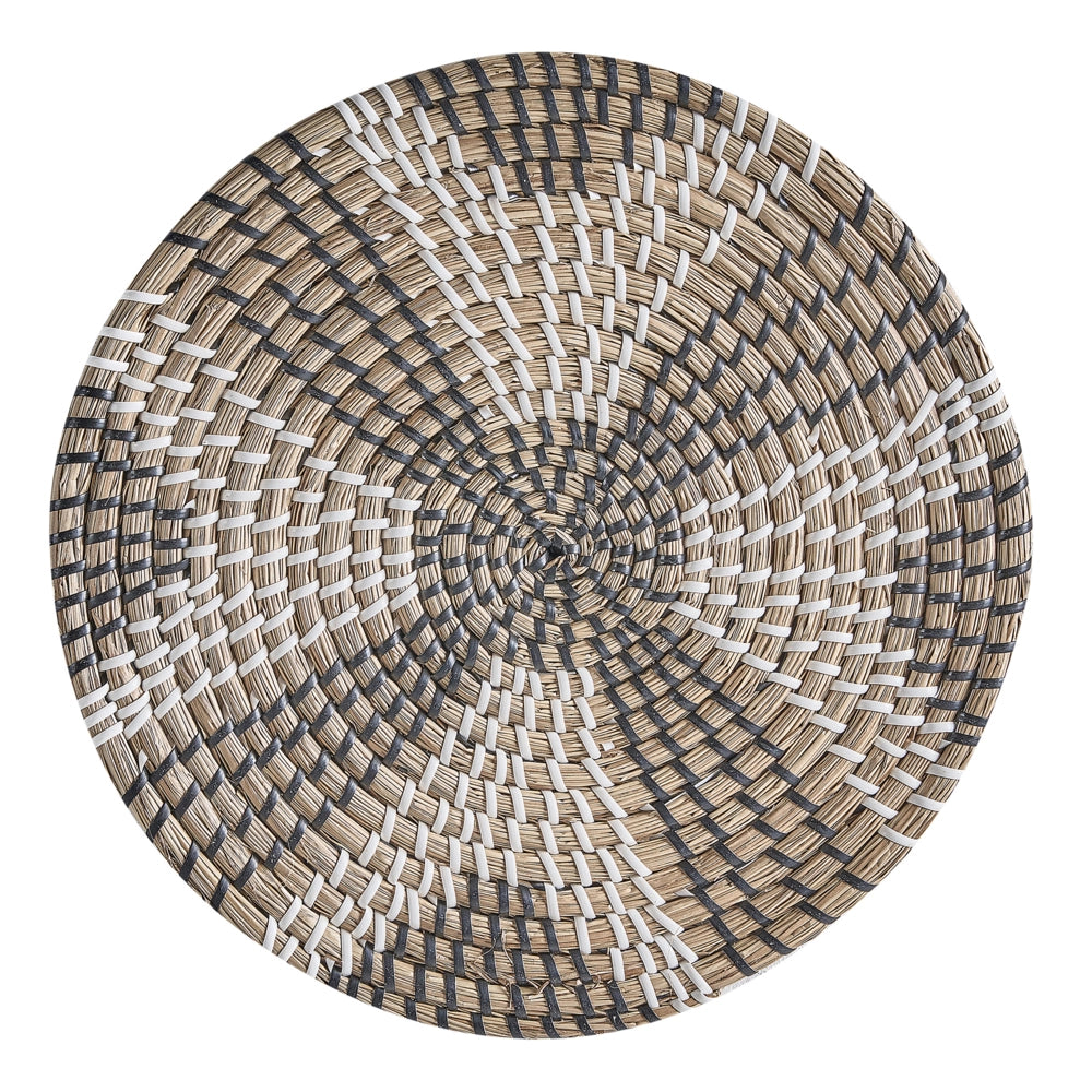 Set di 4 decorazioni da parete in alghe naturali in alghe marine fatte a mano in stile africano
