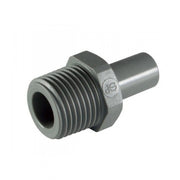 John-Guest Serie PI050822S - Colore Grigio Terminale con Codolo 1/4" X 1/4" Filetto NPTF