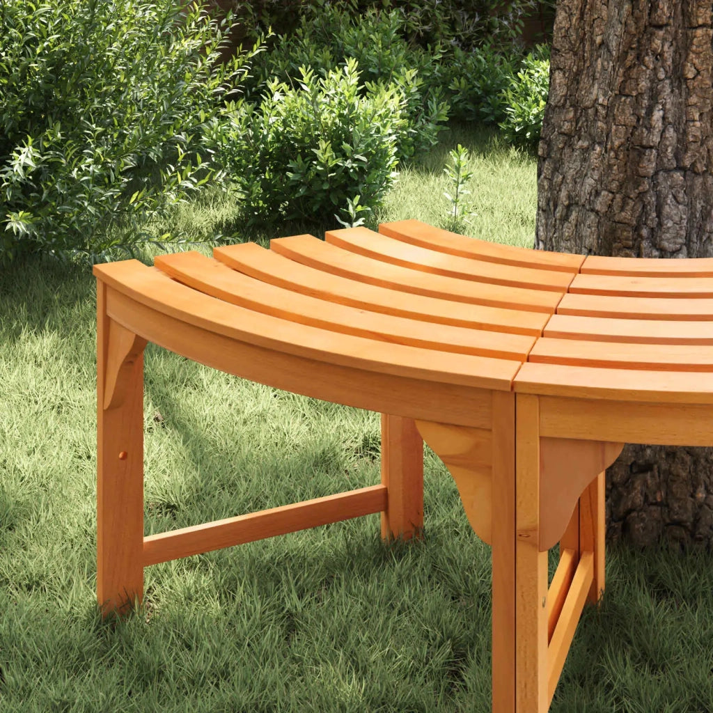 Panca da Giardino | Panchina per Alberi Naturale 160 x 80 x 45cm