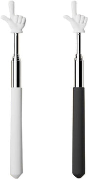 Due stecchi di indicazione retrattili per classe e interazione personale - indicatore e dita telescopiche in nero/bianco.