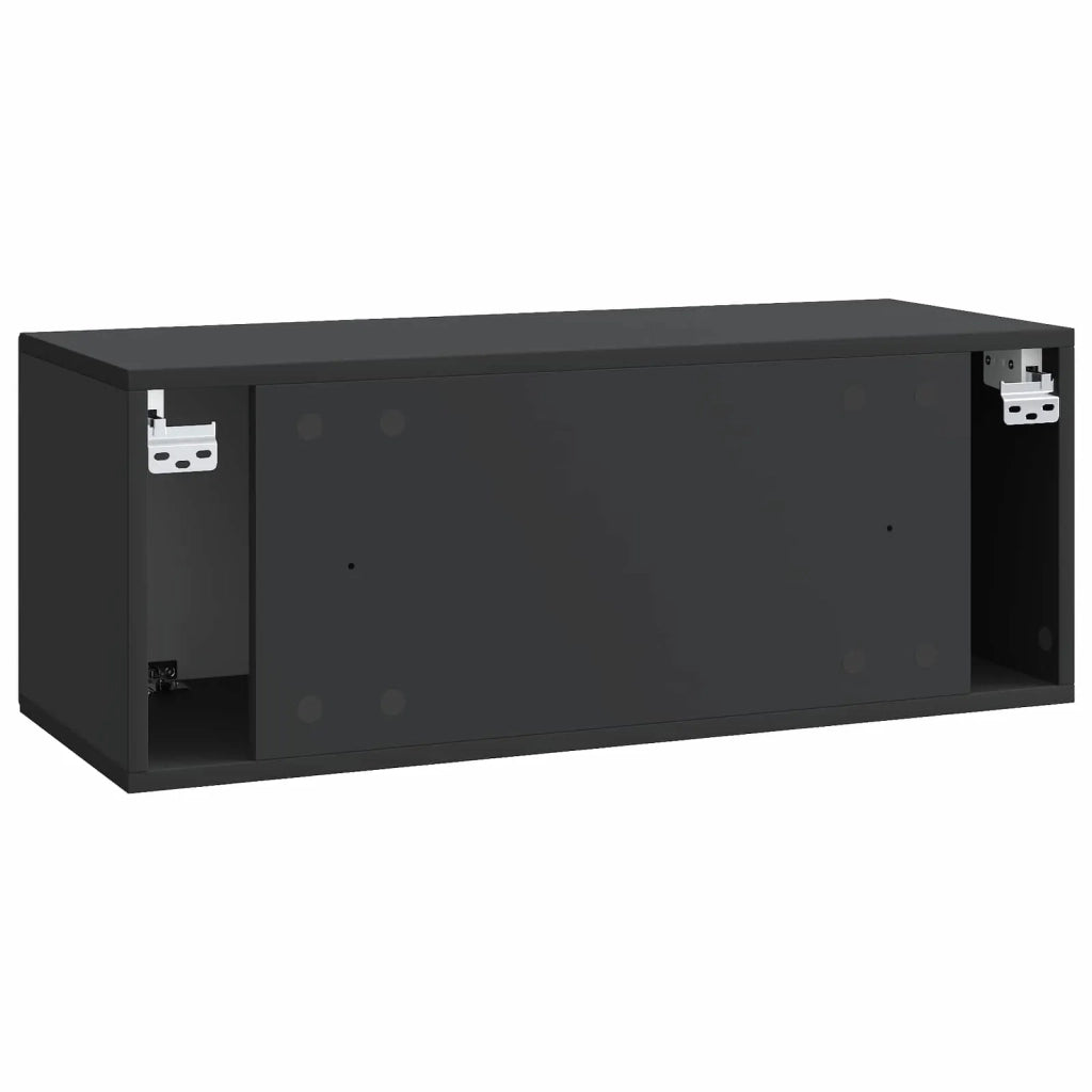 Mobile Porta TV da Muro Nero 78,5 x 31 x 30 cm 898716