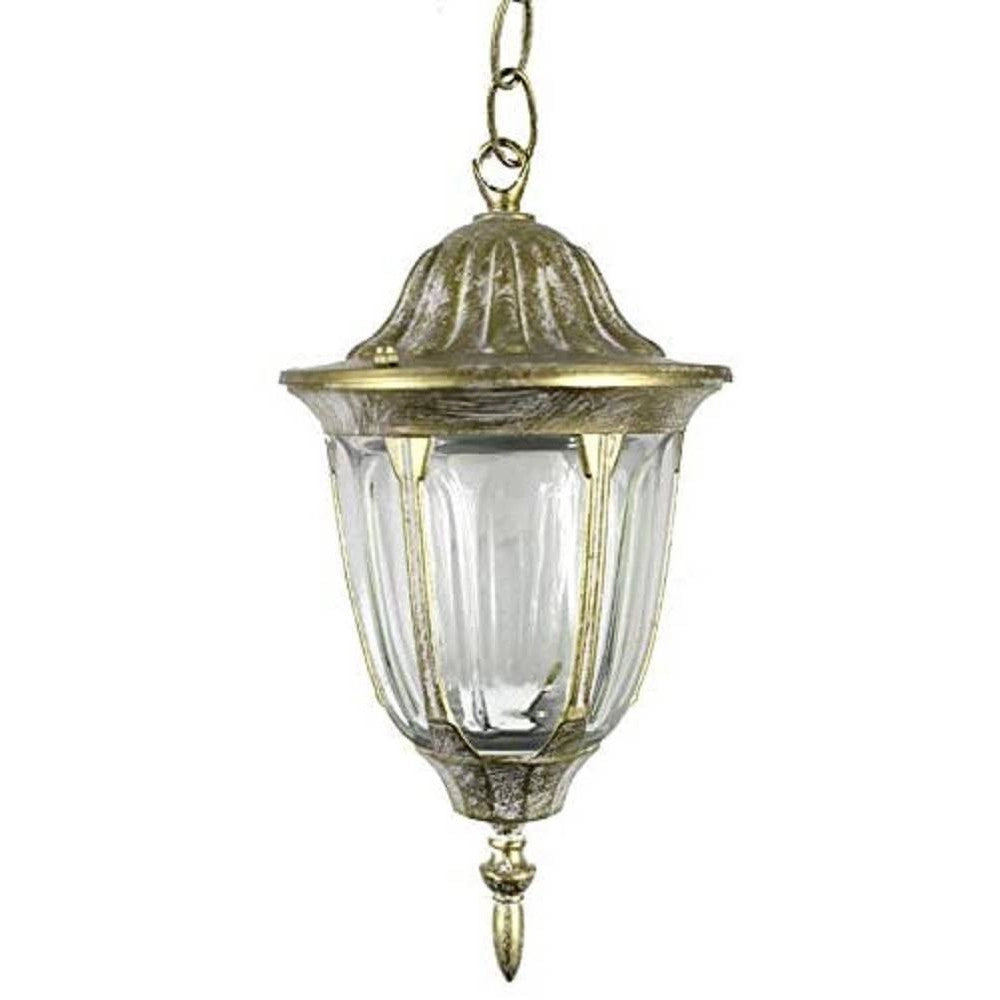 Trade Shop - Lanterna Sospesa Da Soffitto Lampada Giardino Retrò Per Esterno Con Catena - Oro