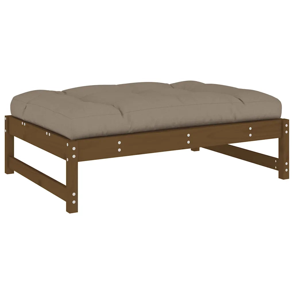 Sedia da giardino-Poggiapiedi Giardino Marrone Ambra 120x80cm Legno Massello Pino 202829
