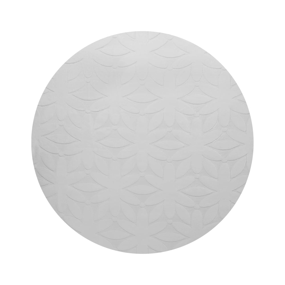 Tappeto Rotondo Grigio chiaro in Tessuto Jacquard ø 160 cm