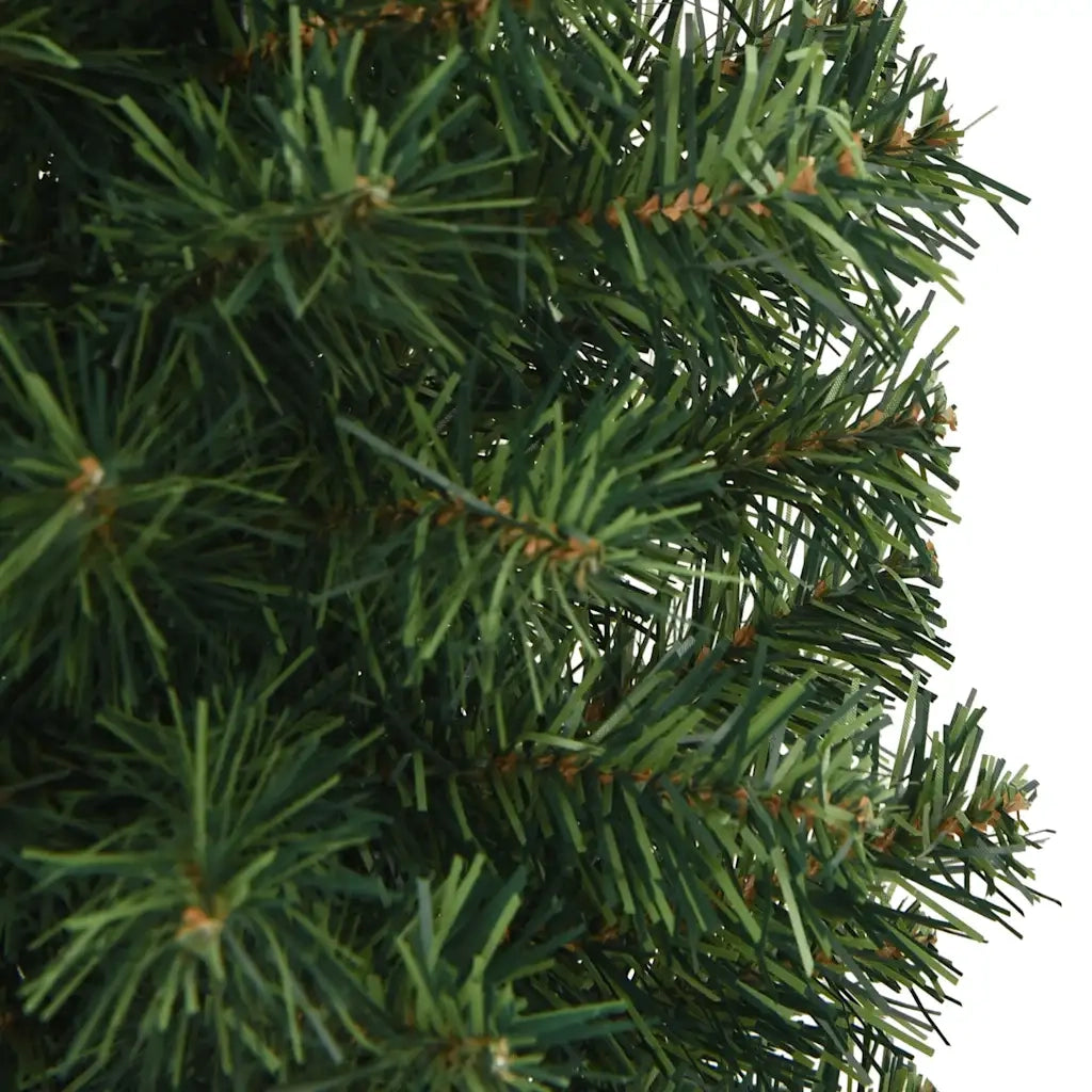 Albero di Natale Artificiale Sottile con Base-Decorazioni natalizie Verde 150 cm PVC