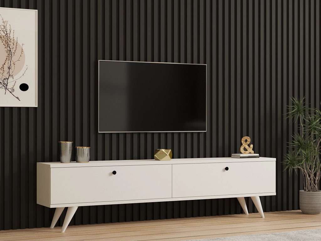 Porta TV in legno "Paris" - 160 x 25 x 40 cm - Bianco
