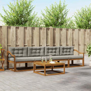 Set di divani da esterno 5 pcs Grigio Naturale e Chiaro 3367174