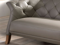 Divano Chester 3 posti in pelle grigia