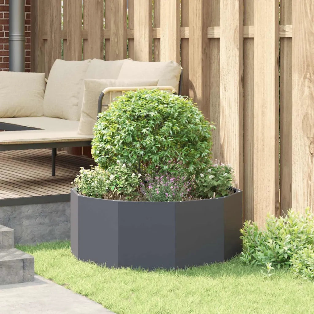 Fioriera Antracite 90 x 90 x 35 cm Acciaio 883733