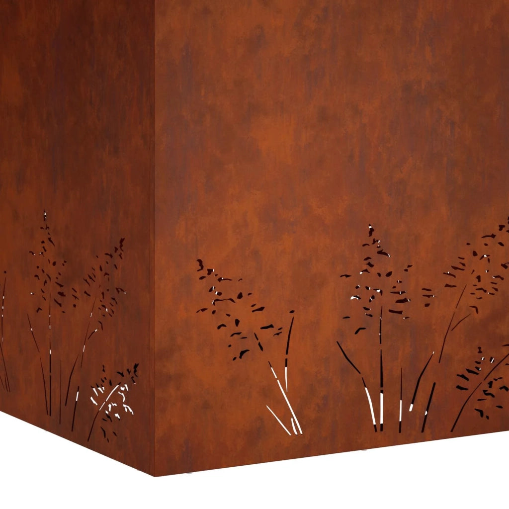 Vaso da giardino 2 pz Ruggine 50 x 50 x 49 cm Acciaio Corten 8005805