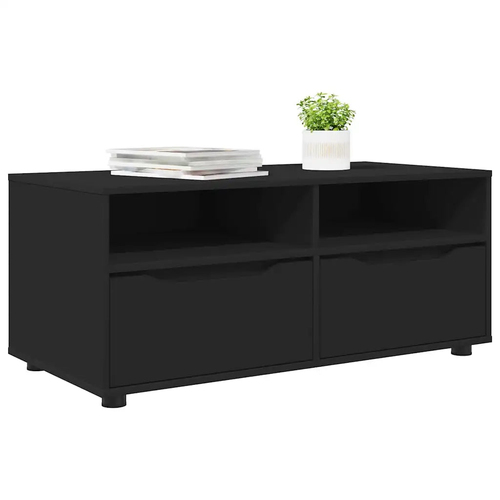 Mobile TV con cassetto Nero 100 x 48 x 43 cm Legno multistrato