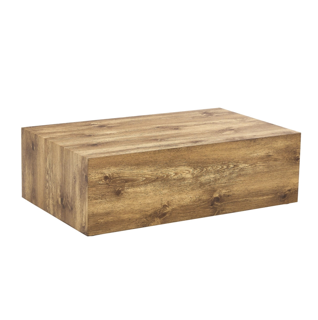 Tavolino da caffè 90x50x30 cm rettangolare senza montaggio in MDF naturale