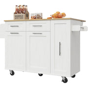 Isola da cucina 110x46x90;5 cm; piano ribaltabile; MDF e metallo bianco
