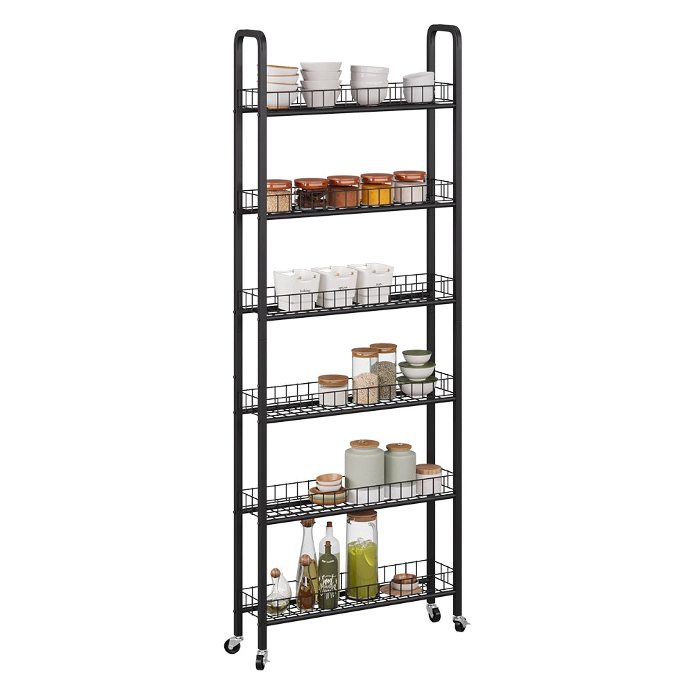 Vicco Piedistallo mobile Nero 58 x 15 cm con 6 scomparti