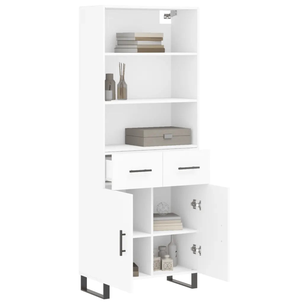 Credenza Bianca 69,5x34x180 cm in Legno Multistrato 3200537