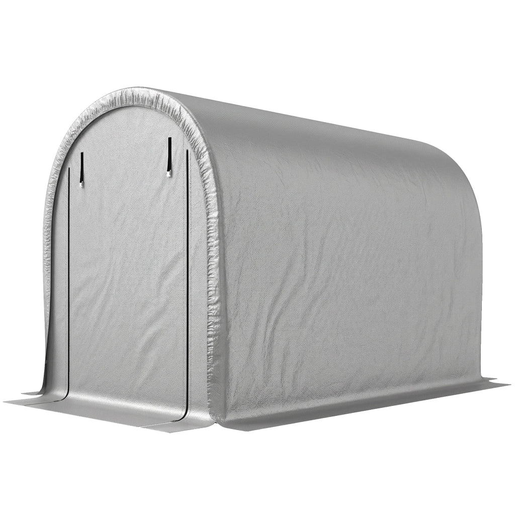 Capanno Giardino Tenda Deposito ¨C zephmum ¨C Grigio Chiaro Acciaio 159x240x185cm