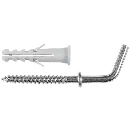 TASSELLO CON GANCIO CORTO NC Ø 6 - 4,5x35 mm - CONF. 10 PEZZI - TECFI