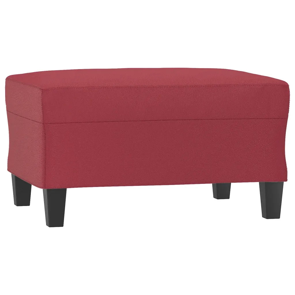 Poggiapiedi Rosso Vino 70x55x41 cm in Similpelle
