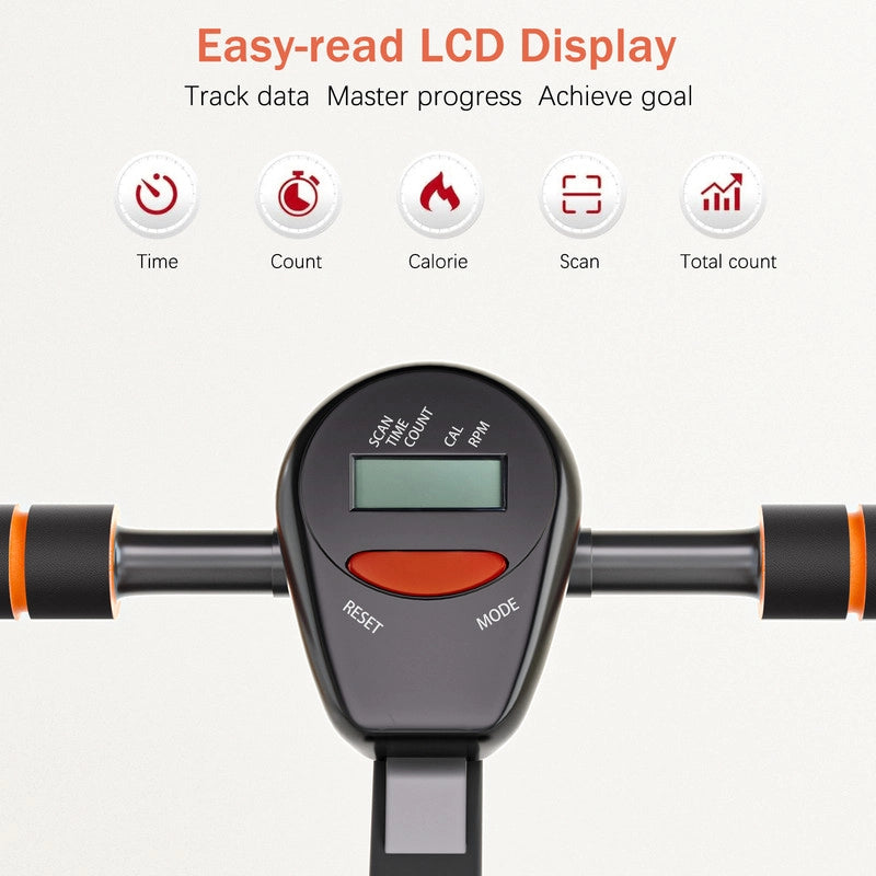 Vogatore Fitness Pieghevole da casa Vogatore a Resistenza Regolabile con indicatore Digitale 150x35x65 cm