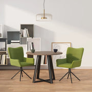 Sedie da Pranzo Girevoli 2 pz Verde Chiaro in Velluto cod mxl 29660